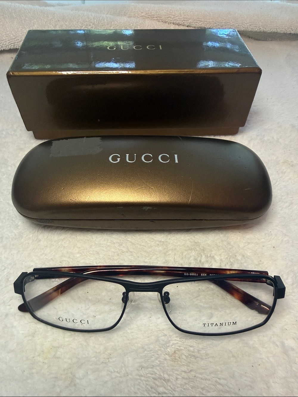 Gucci GG9652J Titanium/Tortoiseshell Frame